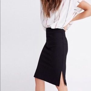 Madewell Black Pencil Skirt